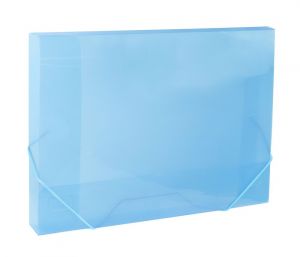 Desky na spisy s gumou, box A4 LUMA, modré