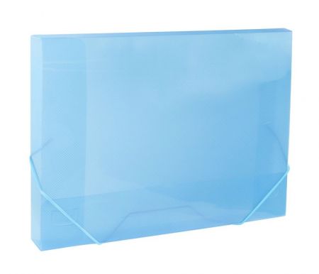 Desky na spisy s gumou, box A4 LUMA, modré