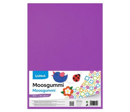 MOOSGUMMI A4 fialová LUMA, 10ks
