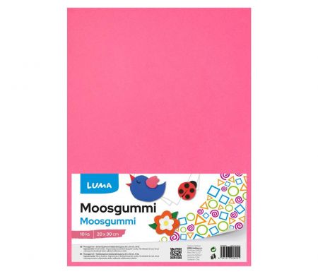 MOOSGUMMI A4 růžová LUMA, 10ks