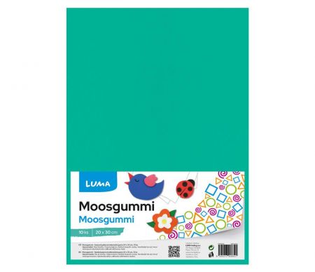 MOOSGUMMI A4 tyrkysová LUMA, 10ks