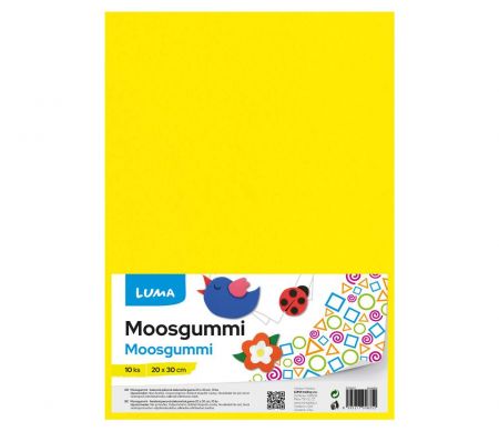 MOOSGUMMI A4 žlutá LUMA, 10ks