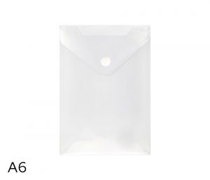 Obal spisový na výšku s klopou a drukem A6 LUMA, transparentní
