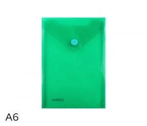 Obal spisový na výšku s klopou a drukem A6 LUMA, zelený