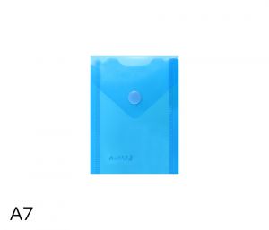 Obal spisový na výšku s klopou a drukem A7 LUMA, modrý