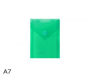 Obal spisový na výšku s klopou a drukem A7 LUMA, zelený