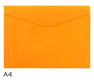 Obal spisový s klopou a drukem A4 neon LUMA, oranžový