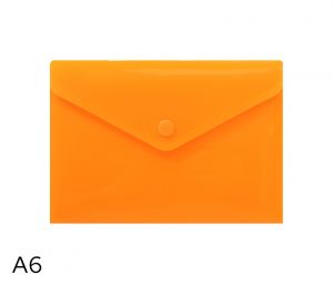 Obal spisový s klopou a drukem A6 neon LUMA, oranžový