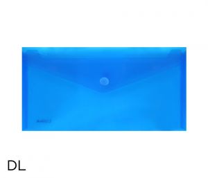 Obal spisový s klopou a drukem DL LUMA, modrý