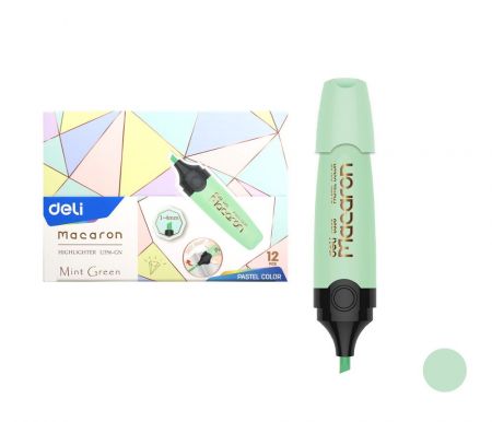 Zvýrazňovač DELI EU356-GN MACARON pastel zelený