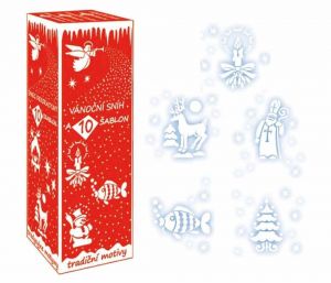 Sníh ve spreji 150ml + šablony 10ks