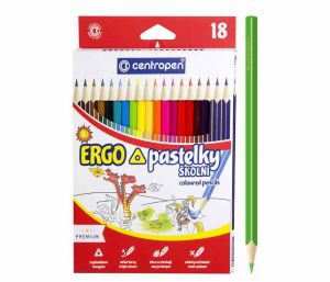 Pastelky CENTROPEN 9521 trojhranné 18 barev