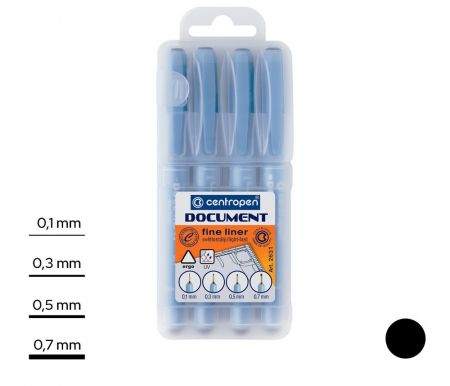Popisovač CENTROPEN 2631/4 sada černá liner