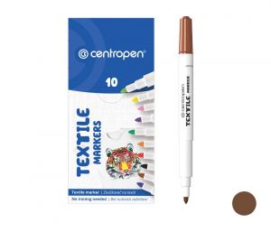 Popisovač CENTROPEN 2739 hnědý textil
