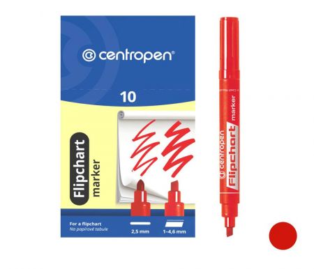 Popisovač CENTROPEN 8560 (8860) zkosený červený