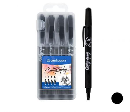 Popisovač CENTROPEN 8772/4 sada černý kaligraf