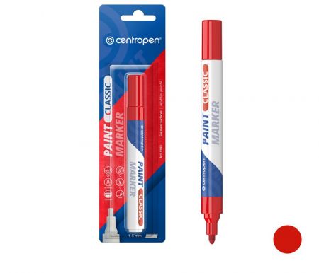Popisovač CENTROPEN 9100 červený LAKOVÝ značkovač