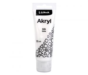 Barvy akrylové 75ml, bílá LUMA