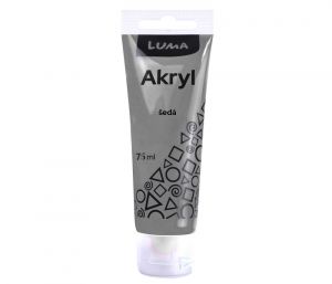Barvy akrylové 75ml, šedá LUMA