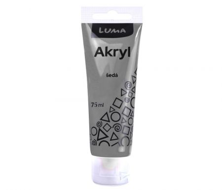 Barvy akrylové 75ml, šedá LUMA