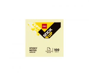 Bloček samolepící STICK UP žlutý 76 x 76mm DELI EA00353