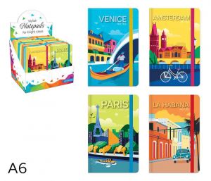 Kniha záznamová A6 linka 96l Travel mix