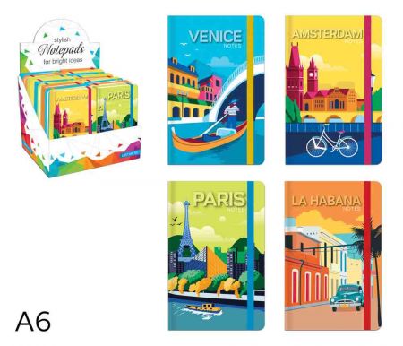 Kniha záznamová A6 linka 96l Travel mix