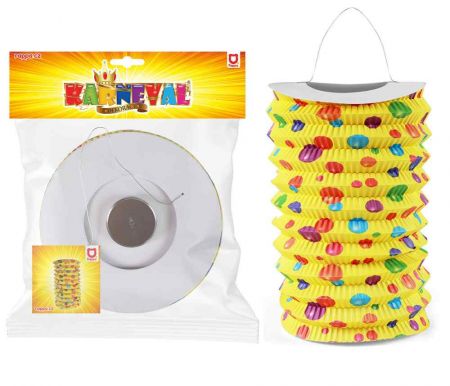 Lampion 15cm válec puntík