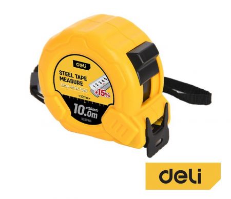 Metr svinovací 10m DELI EDL9010B