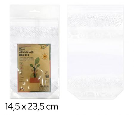 Sáček celofán BIO 145 x 235mm - Krajka, 10ks
