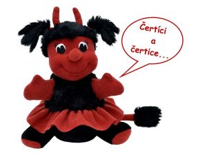 Čertice Berta 23 cm, mluvící, plyšová hračka