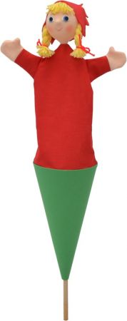 Červená Karkulka 55 cm 3v1, kornoutový maňásek