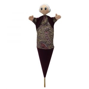 Babička 55 cm 3v1, kornoutový maňásek