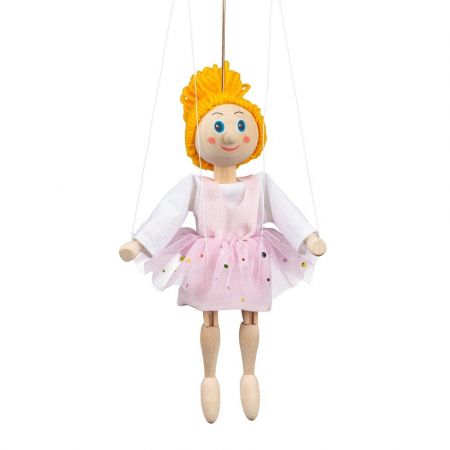 Baletka 20 cm, dřevěná loutka