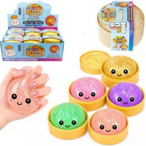 Squishy Dumpling mačkací antistresový knedlíček v košíku