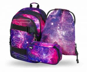 BAAGL Školní set 3 Galaxy: aktovka, penál, sáček