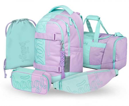 BAAGL SET 5 Skate Max Sweet: batoh, penál, sáček, sportovní taška, ledvinka GRS