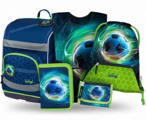 BAAGL SET 5 Zippy Plus Fotbalový Míč: aktovka, penál, sáček, zástěra, peněženka GRS