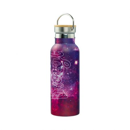 BAAGL Termoláhev s bambusovým víčkem Galaxy, 500 ml