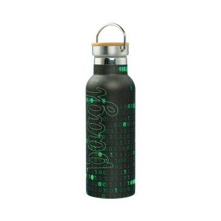 BAAGL Termoláhev s bambusovým víčkem Numbers, 500 ml