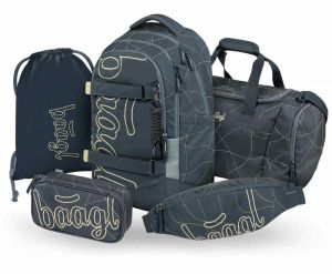 BAAGL SET 5 Skate Max Wave: batoh, penál, sáček, sportovní taška, ledvinka GRS