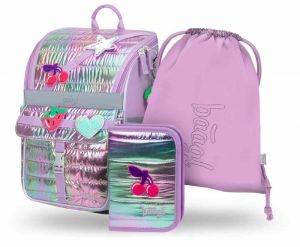 BAAGL SET 3 Zippy Lavender: aktovka, penál, sáček