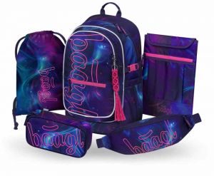 BAAGL SET 5 Core Nova: batoh, penál, sáček, ledvinka, obal na notebook GRS