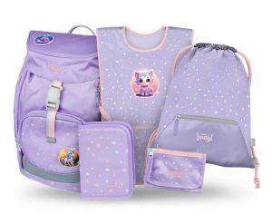 BAAGL SET 5 Airy Mazlíčci: batoh, penál, sáček, zástěra, peněženka