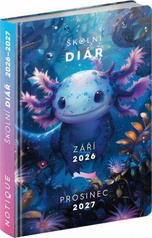 Diář školní Axolotl (září 2026 – prosinec 2027), 9,8cm x 14,5cm, PGD-36960