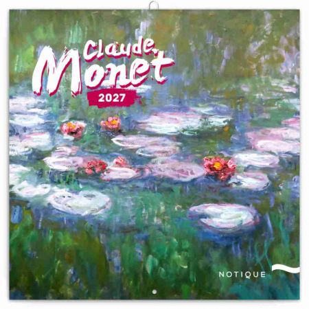 Kalendář nástěnný poznámkový Claude Monet 2027, 30cm x 30cm, PGP-36324-V