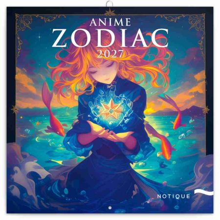 Kalendář nástěnný poznámkový Anime Zodiac 2027, 30cm x 30cm, PGP-36998-V