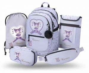 BAAGL SET 5 Core Kuromi Sweet One: batoh, penál, sáček, ledvinka, obal na notebook GRS