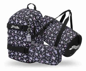 BAAGL SET 3 Skate Kuromi Black: batoh, penál, sportovní taška GRS