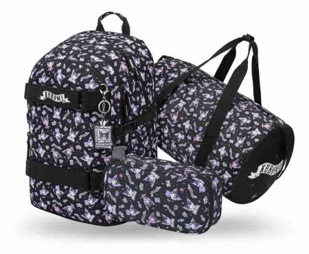 BAAGL SET 3 Skate Kuromi Black: batoh, penál, sportovní taška GRS